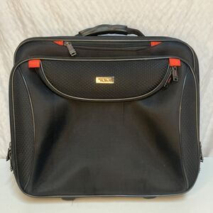 TUMI Alpha 2 Compact Large Screen Laptop Brief Pack Black Red Accents